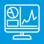 clip art of graphs and tables on a comput